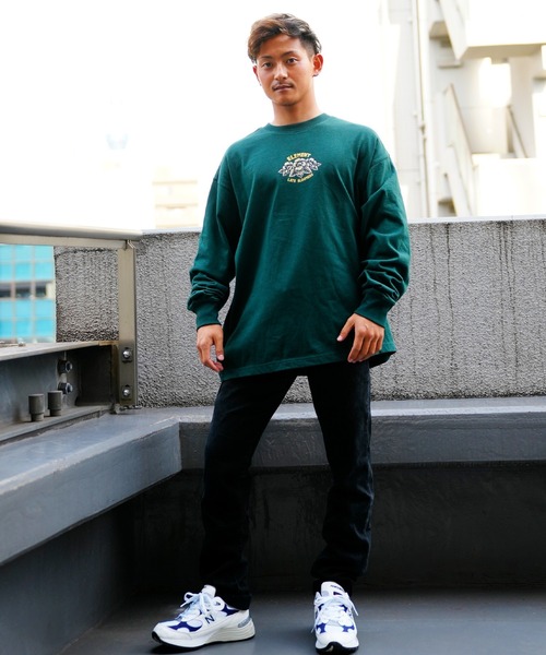 ELEMENT(エレメント)の「ELEMENT/エレメント×TINBER! コラボモデル ビッグシルエット バックプリントロンT BC022-056(Tシャツ/カットソー・メンズ・グリーン/ブラック/ホワイト・XL/M/L)」の5枚目の写真