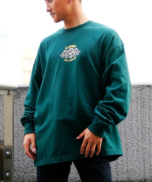 ELEMENT(エレメント)の「ELEMENT/エレメント×TINBER! コラボモデル ビッグシルエット バックプリントロンT BC022-056(Tシャツ/カットソー・メンズ・グリーン/ブラック/ホワイト・XL/M/L)」の8枚目の写真