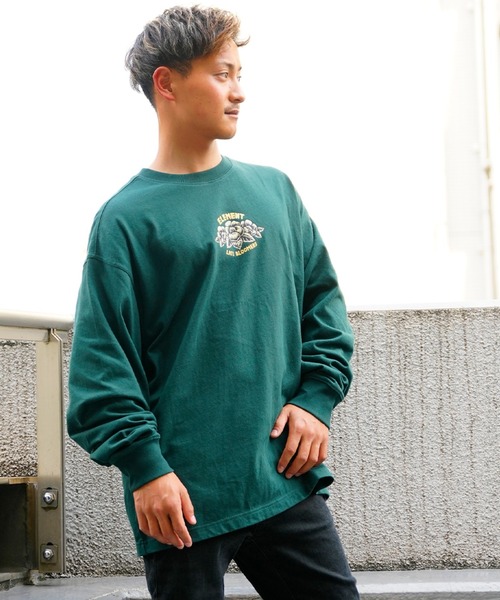 ELEMENT(エレメント)の「ELEMENT/エレメント×TINBER! コラボモデル ビッグシルエット バックプリントロンT BC022-056(Tシャツ/カットソー・メンズ・グリーン/ブラック/ホワイト・XL/M/L)」の7枚目の写真