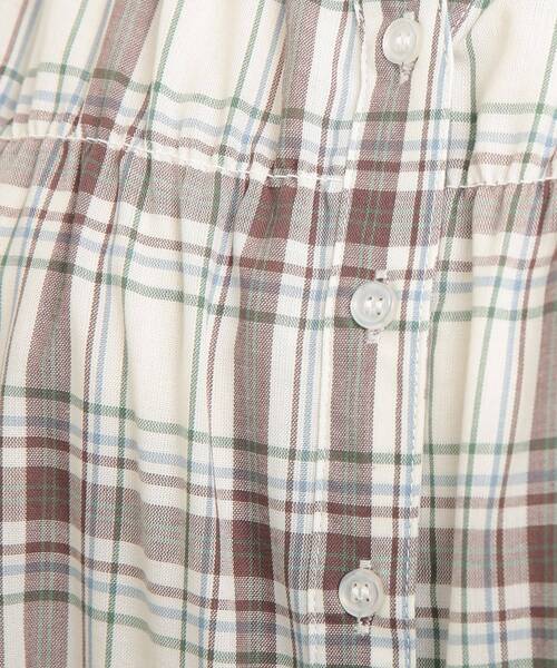 SHOO・LA・RUE（シューラルー）の「◆シャーリングチェック柄シャツブラウス（シャツ/ブラウス・レディース・ホワイト系その他2/グリーン系その他3/ベージュ系その他2・02/03）」の10枚目の写真