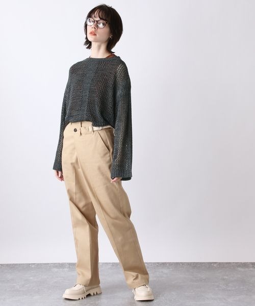 JEANASIS（ジーナシス）の「ベルトツキデザインチノパンツ/122581