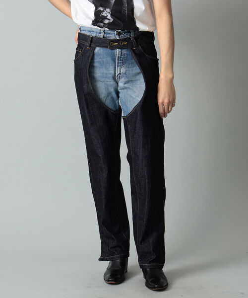 International Gallery BEAMS（インターナショナルギャラリービームス）の「IG / デニム チャップス（デニムパンツ・メンズ・インディゴブルー・M/L/S）」の9枚目の写真