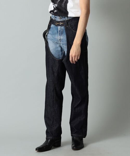 International Gallery BEAMS（インターナショナルギャラリービームス）の「IG / デニム チャップス（デニムパンツ・メンズ・インディゴブルー・M/L/S）」の7枚目の写真