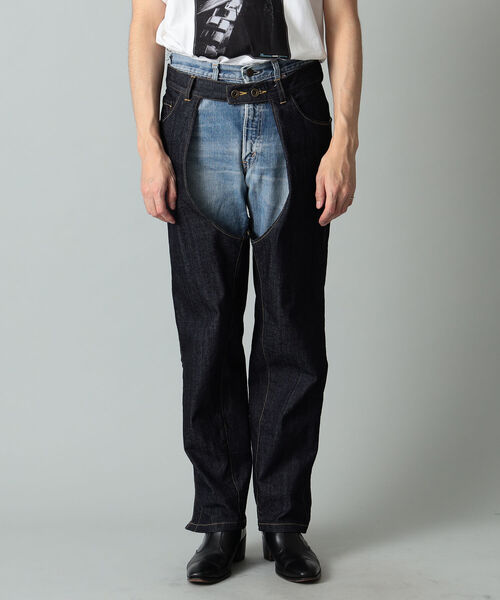 International Gallery BEAMS（インターナショナルギャラリービームス）の「IG / デニム チャップス（デニムパンツ・メンズ・インディゴブルー・M/L/S）」の8枚目の写真