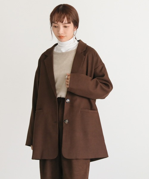 select MOCA(セレクトモカ)の「ピーチスキンタックパンツ(スラックス・レディース・ブラウン/アイボリー/ブラック・SMALL/MEDIUM)」の8枚目の写真