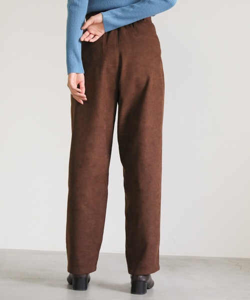 select MOCA(セレクトモカ)の「ピーチスキンタックパンツ(スラックス・レディース・ブラウン/アイボリー/ブラック・SMALL/MEDIUM)」の11枚目の写真