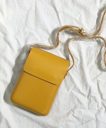 【7色展開】レザーフラップスマホショルダーバッグ