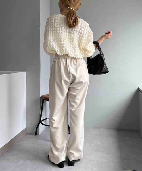 CAPRICIEUX LE'MAGE（カプリシューレマージュ）の「ぽこぽこプルオーバー（シャツ/ブラウス・レディース・ホワイト/ブラック/イエロー・FREE）」の6枚目の写真