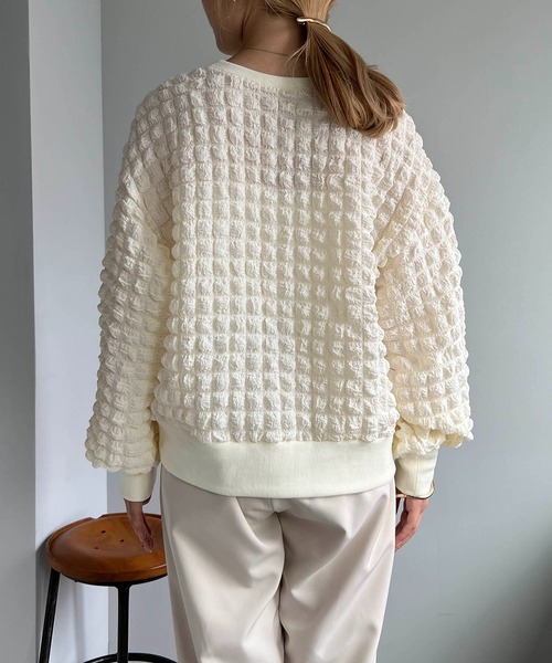 CAPRICIEUX LE'MAGE（カプリシューレマージュ）の「ぽこぽこプルオーバー（シャツ/ブラウス・レディース・ホワイト/ブラック/イエロー・FREE）」の16枚目の写真