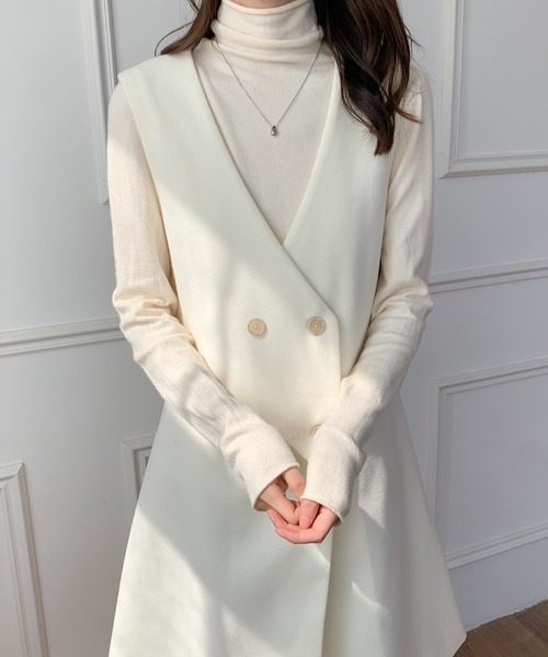 ABITOKYO（アビトーキョー）の「メルトンショートコート×ノースリーブ  