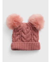 ケーブルニット ポンポンビーニー (幼児)
