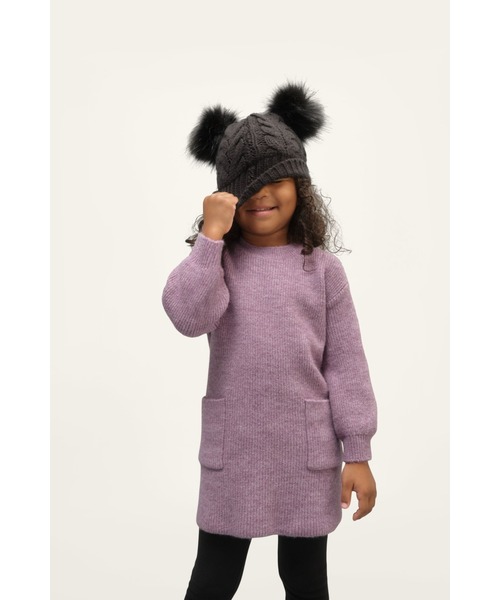 GAP（ギャップ）の「ケーブルニット ポンポンビーニー (幼児)（ニットキャップ/ビーニー・キッズ・ブラック/その他/ピンク系その他・S/M/M/L）」の6枚目の写真