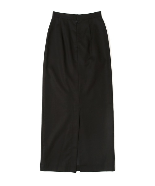UNDECORATED(アンデコレイテッド)の「UNDECORATED アンデコレイテッド / 100/2 Cotton Double Cloth Slit Skirt スーピマコットン ダブルクロス スリットスカート(セットアップ) / UDS23411(スカート・レディース・ブラック/アイボリー・1/0)」の4枚目の写真