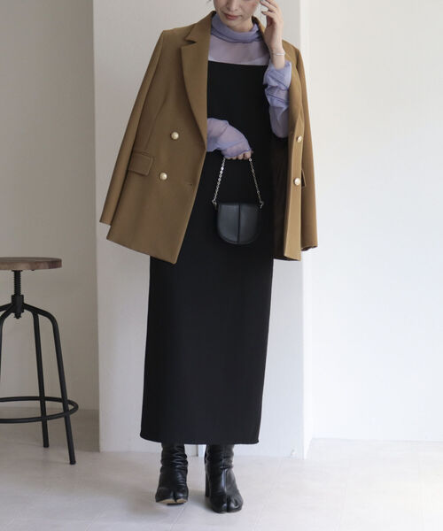 fredy emue（フレディエミュ）の「ダブルブレスト テーラードジャケット（テーラードジャケット・レディース・キャメル/ネイビー・38/36）」の19枚目の写真