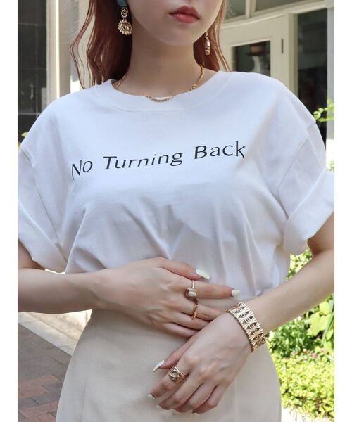 EVRIS（エヴリス）の「シンプルロゴTシャツ（Tシャツ/カットソー・レディース・ホワイト/グリーン/ブラック・FREE）」の7枚目の写真