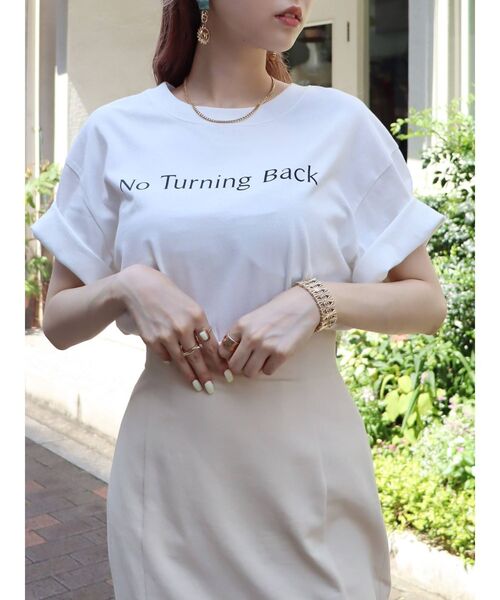 EVRIS（エヴリス）の「シンプルロゴTシャツ（Tシャツ/カットソー・レディース・ホワイト/グリーン/ブラック・FREE）」の19枚目の写真