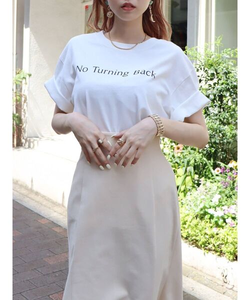 EVRIS（エヴリス）の「シンプルロゴTシャツ（Tシャツ/カットソー・レディース・ホワイト/グリーン/ブラック・FREE）」の22枚目の写真