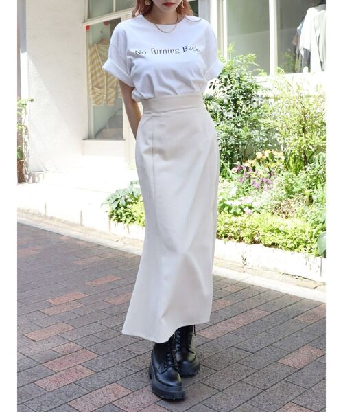 EVRIS（エヴリス）の「シンプルロゴTシャツ（Tシャツ/カットソー・レディース・ホワイト/グリーン/ブラック・FREE）」の14枚目の写真