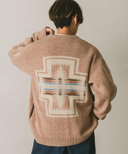 PENDLETON（ペンドルトン）の「『別注』PENDLETON×DOORS　Harding V-Neck Cardigan（カーディガン/ボレロ・メンズ・チャコールグレー/ネイビー/ベージュ・LARGE/MEDIUM）」の5枚目の写真