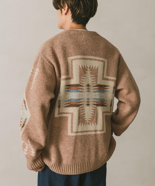 PENDLETON（ペンドルトン）の「『別注』PENDLETON×DOORS　Harding V-Neck Cardigan（カーディガン/ボレロ・メンズ・チャコールグレー/ネイビー/ベージュ・LARGE/MEDIUM）」の6枚目の写真