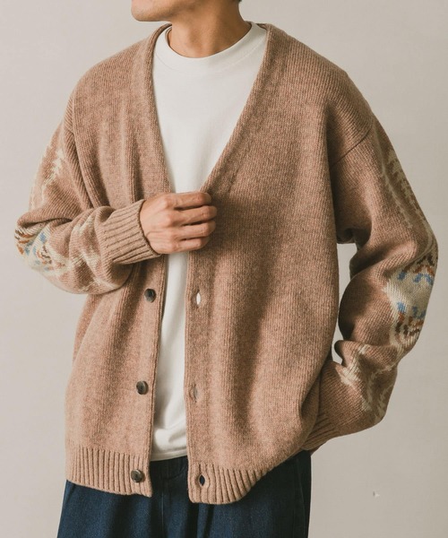 PENDLETON（ペンドルトン）の「『別注』PENDLETON×DOORS　Harding V-Neck Cardigan（カーディガン/ボレロ・メンズ・チャコールグレー/ネイビー/ベージュ・LARGE/MEDIUM）」の8枚目の写真