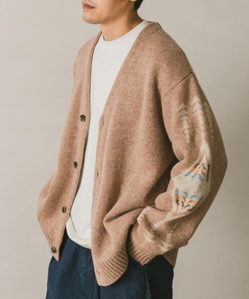 PENDLETON（ペンドルトン）の「『別注』PENDLETON×DOORS　Harding V-Neck Cardigan（カーディガン/ボレロ・メンズ・チャコールグレー/ネイビー/ベージュ・LARGE/MEDIUM）」の12枚目の写真