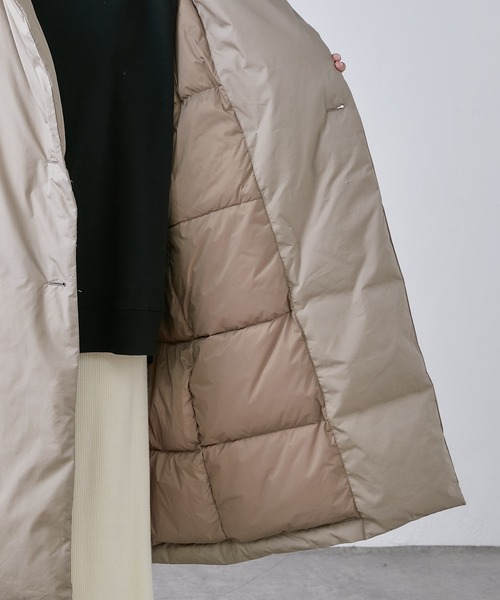 PUAL CE CIN（ピュアルセシン）の「【WEB限定】フレンチダックダウンチェスターコート（ダウンジャケット/コート・レディース・ブラック/ベージュ・FREE）」の9枚目の写真