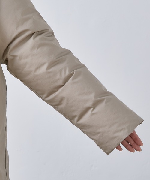 PUAL CE CIN（ピュアルセシン）の「【WEB限定】フレンチダックダウンチェスターコート（ダウンジャケット/コート・レディース・ブラック/ベージュ・FREE）」の13枚目の写真