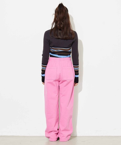 X-girl（エックスガール）の「HEAVYWEIGHT SWEAT PANTS（スウェットパンツ・レディース・チャコール/ピンク/ネイビー・M/S）」の6枚目の写真