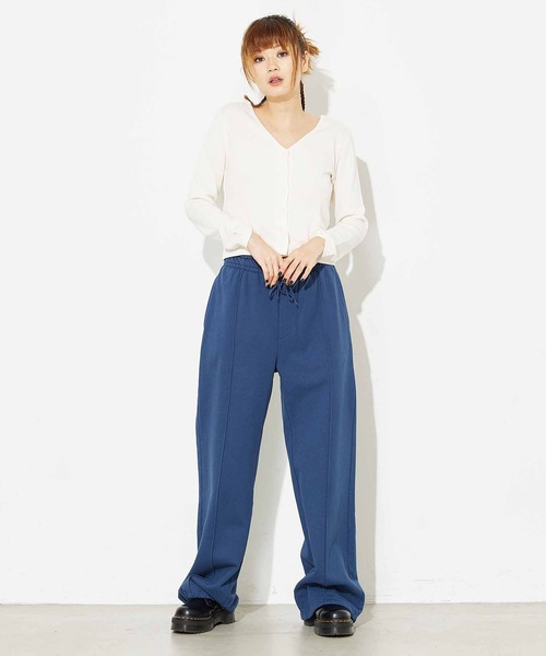 X-girl（エックスガール）の「HEAVYWEIGHT SWEAT PANTS（スウェットパンツ・レディース・チャコール/ピンク/ネイビー・M/S）」の8枚目の写真