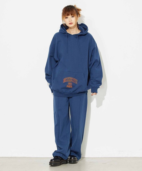 X-girl（エックスガール）の「HEAVYWEIGHT SWEAT PANTS（スウェットパンツ・レディース・チャコール/ピンク/ネイビー・M/S）」の9枚目の写真