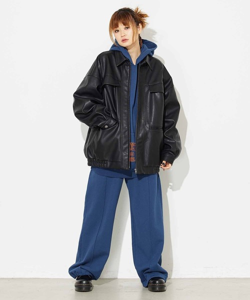 X-girl（エックスガール）の「HEAVYWEIGHT SWEAT PANTS（スウェットパンツ・レディース・チャコール/ピンク/ネイビー・M/S）」の10枚目の写真