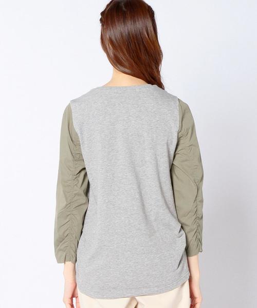 Another Edition(アナザーエディション)の「コンビタックプルオーバーⅡ/ AEBC COMBI TUCK PO Ⅱ◆(Tシャツ/カットソー・レディース・ホワイト/グレー・フリー)」の16枚目の写真