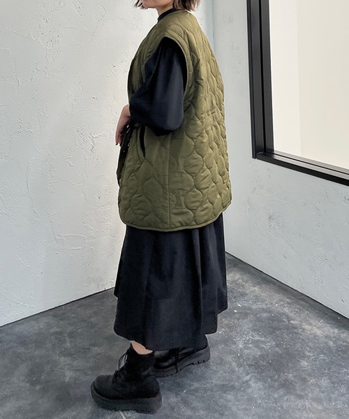 美品*ティッカ ウール シャツワンピース バンドカラー グレー系 チェック柄 美品*ティッカ ウール シャツワンピース バンドカラー グレー系