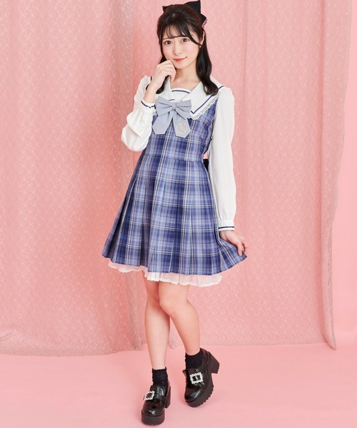 Secret Honey（シークレットハニー）の「セーラーカラードッキングワンピース（ワンピース・レディース・ネイビー/ブラック/ワインレッド・MEDIUM）」の13枚目の写真