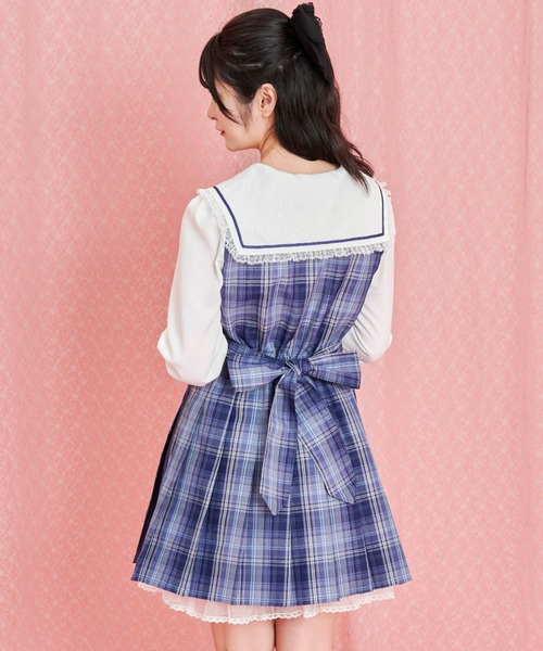 Secret Honey（シークレットハニー）の「セーラーカラードッキングワンピース（ワンピース・レディース・ネイビー/ブラック/ワインレッド・MEDIUM）」の10枚目の写真