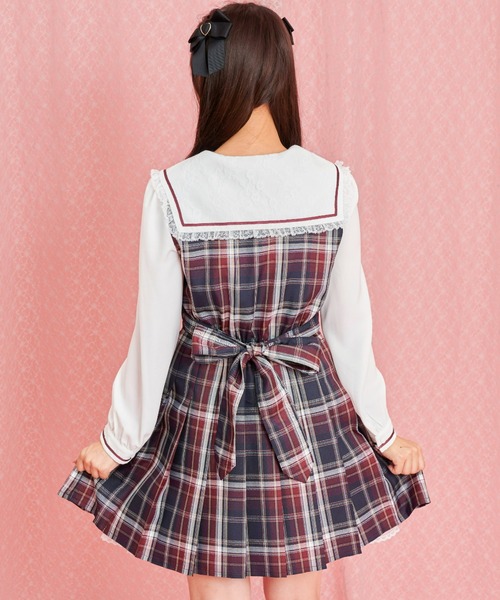 Secret Honey（シークレットハニー）の「セーラーカラードッキングワンピース（ワンピース・レディース・ネイビー/ブラック/ワインレッド・MEDIUM）」の5枚目の写真