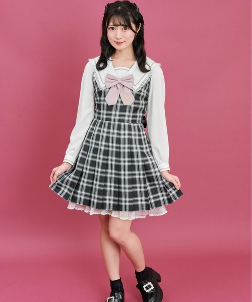 Secret Honey（シークレットハニー）の「セーラーカラードッキングワンピース（ワンピース・レディース・ネイビー/ブラック/ワインレッド・MEDIUM）」の8枚目の写真