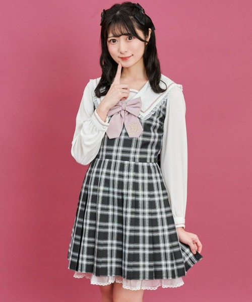 Secret Honey（シークレットハニー）の「セーラーカラードッキングワンピース（ワンピース・レディース・ネイビー/ブラック/ワインレッド・MEDIUM）」の11枚目の写真