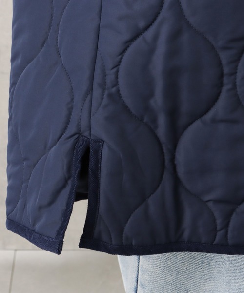 NAVY（ネイビー）の「フードキルティングコート（その他アウター・レディース・ブラック/ネイビー/ベージュ・フリー）」の9枚目の写真