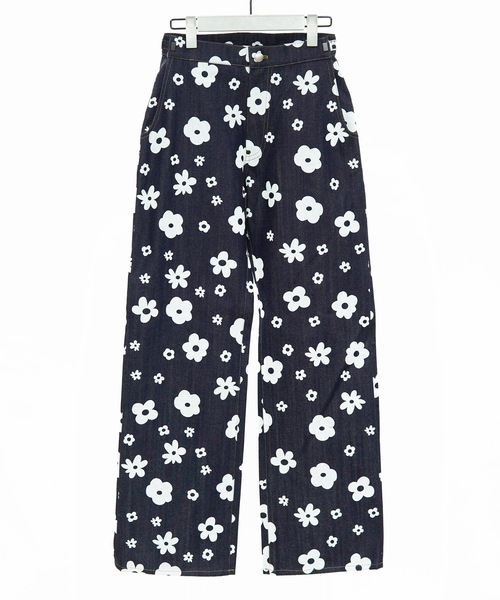 NON TOKYO（ノントーキョー）の「FLOKING FLOWER DENIM PANTS
