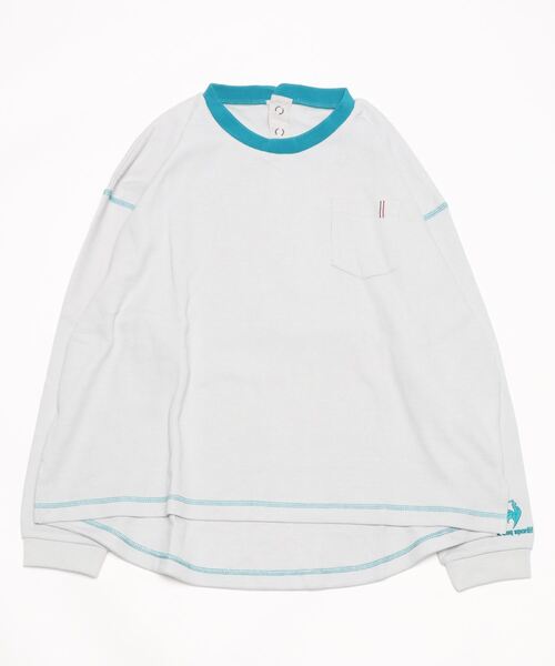 le coq sportif(ルコックスポルティフ)の「ルコック ワッフルロングスリーブシャツ 長袖 吸汗 UVカット ゆったりシルエット tシャツ スポーツウエア レディース トレーニングウエア(Tシャツ/カットソー・レディース・ホワイト/ブルー/グレー・S/M/XL/L)」の7枚目の写真
