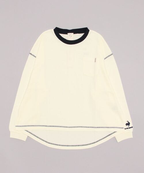 le coq sportif(ルコックスポルティフ)の「ルコック ワッフルロングスリーブシャツ 長袖 吸汗 UVカット ゆったりシルエット tシャツ スポーツウエア レディース トレーニングウエア(Tシャツ/カットソー・レディース・ホワイト/ブルー/グレー・S/M/XL/L)」の6枚目の写真
