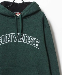 CONVERSE（コンバース）の「CONVERSE/コンバース オーバーサイズ ニットフリース スウェット レディース メンズ トレーナー パーカー/配色フーディー/ワンポイント刺繍/オールスター/ロゴ/カレッジ/リブライン/裏起毛/フード裏ボア（パーカー・メンズ）」