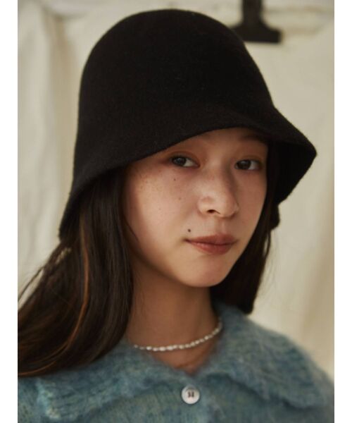 VEQUM（VEQUM）の「【VEQUM】FELT FLARE HAT（ハット・レディース・ブラック・FREE）」の6枚目の写真