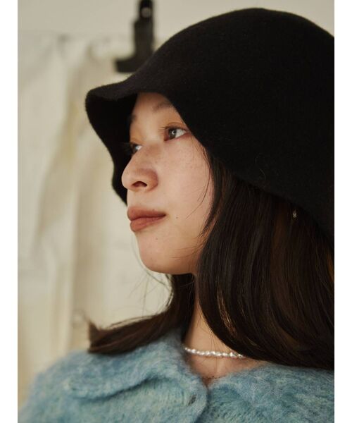 VEQUM（VEQUM）の「【VEQUM】FELT FLARE HAT（ハット・レディース・ブラック・FREE）」の3枚目の写真