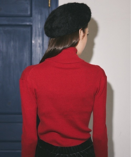 MIRO AMURETTE（ミロアミュレット）の「Mlogo turtle neck/ロゴ入りタートルネック（ニット/セーター・レディース・ホワイト/ブラック/レッド・FREE）」の9枚目の写真