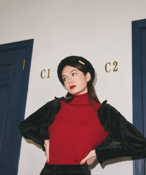 MIRO AMURETTE（ミロアミュレット）の「Mlogo turtle neck/ロゴ入りタートルネック（ニット/セーター・レディース・ホワイト/ブラック/レッド・FREE）」の11枚目の写真