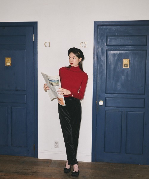 MIRO AMURETTE（ミロアミュレット）の「Mlogo turtle neck/ロゴ入りタートルネック（ニット/セーター・レディース・ホワイト/ブラック/レッド・FREE）」の22枚目の写真