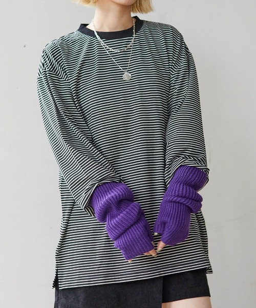 PBLIM（ページボーイリム）の「PAGEBOYLIM/アソートプリントロンT（Tシャツ/カットソー・レディース・グレー系その他/ブラウン系その他/ブラック系その他・FREE）」の4枚目の写真